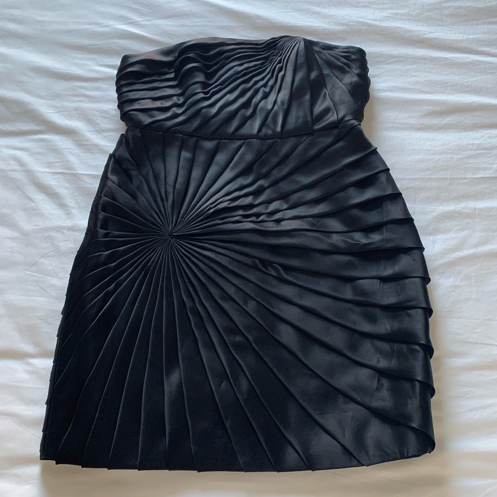 NWOT! J.Crew Black Sunburst Strapless Dress